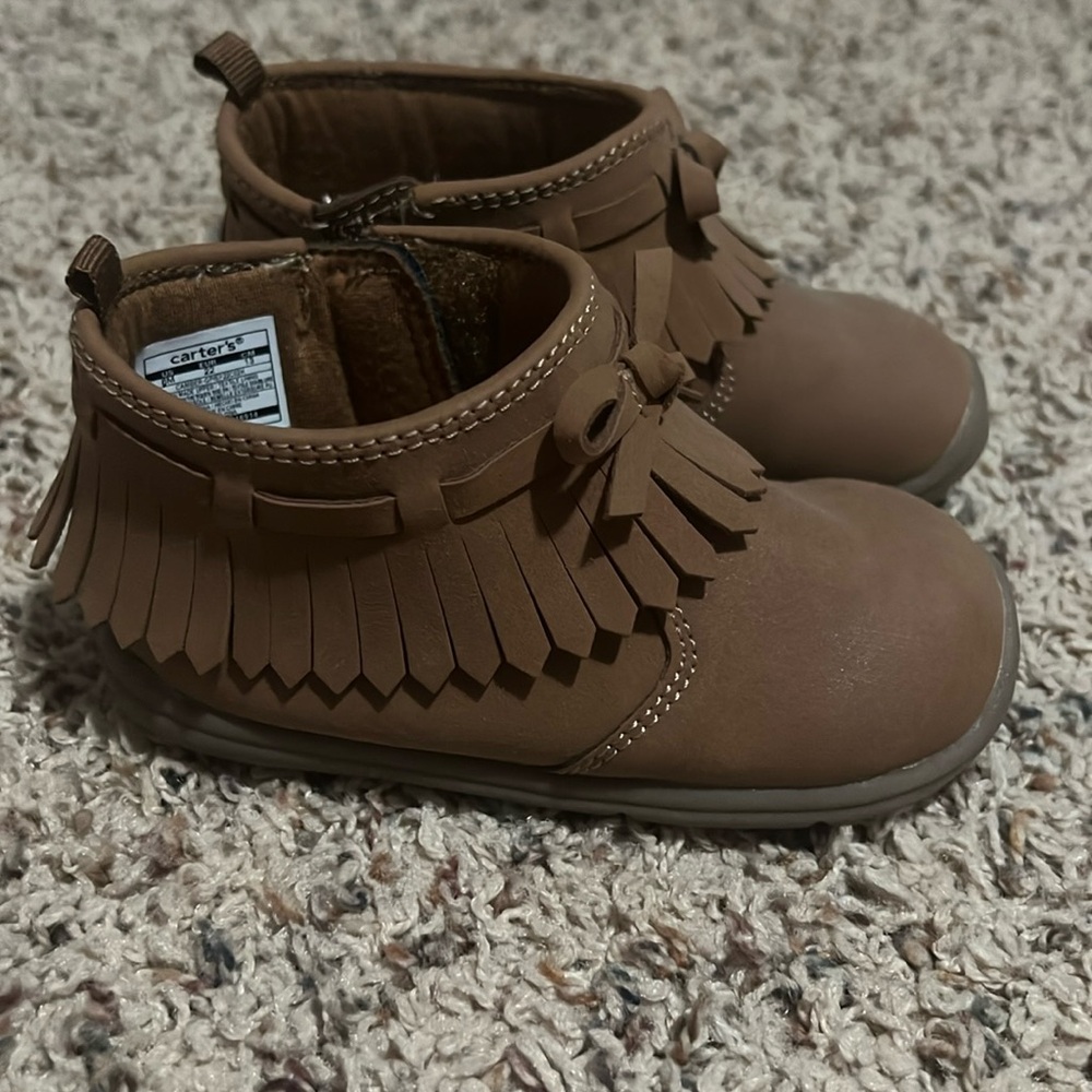 Carters moccasins size 6 infant